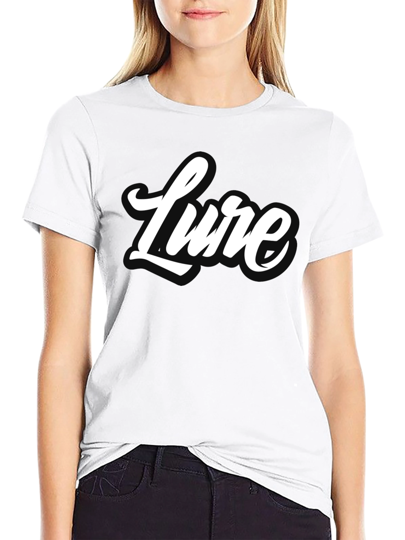 Lure Graphic Tee - Stylish Black Cotton T-Shirt