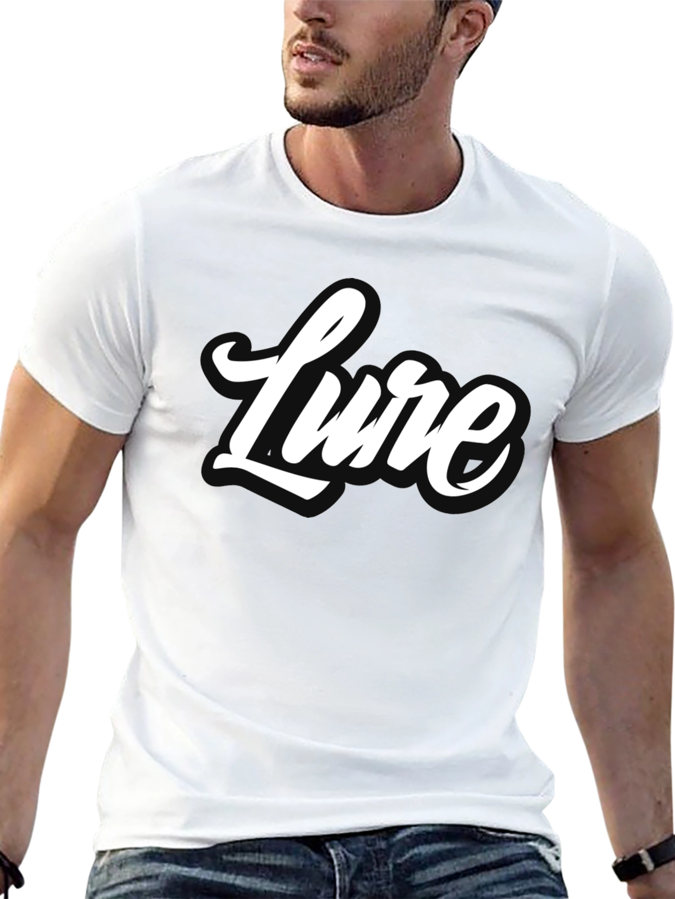 Lure Graphic Tee - Stylish Black Cotton T-Shirt