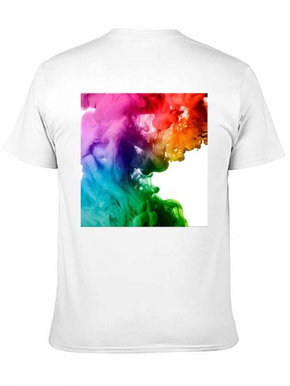 Rainbow Swirl Graphic Black T-Shirt