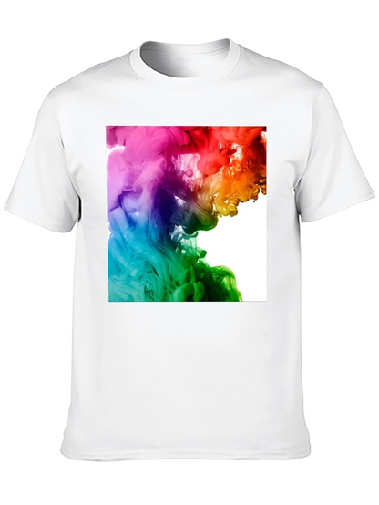 Rainbow Swirl Graphic Black T-Shirt