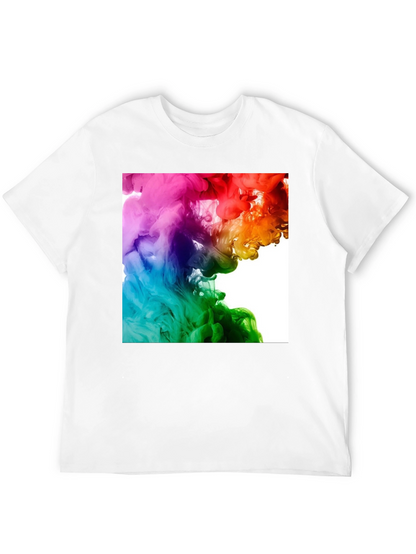 Rainbow Swirl Graphic Black T-Shirt
