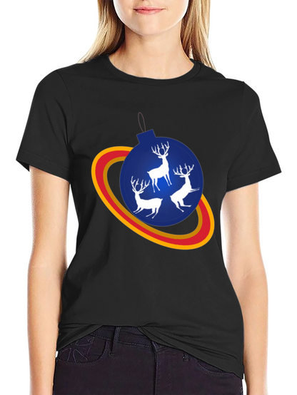 Festive Reindeer Ornament T-Shirt - Holiday Style