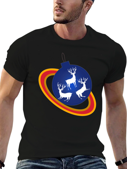 Festive Reindeer Ornament T-Shirt - Holiday Style