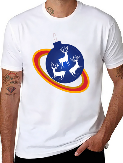 Festive Reindeer Ornament T-Shirt - Holiday Style
