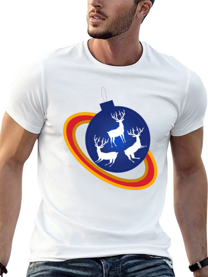 Festive Reindeer Ornament T-Shirt - Holiday Style