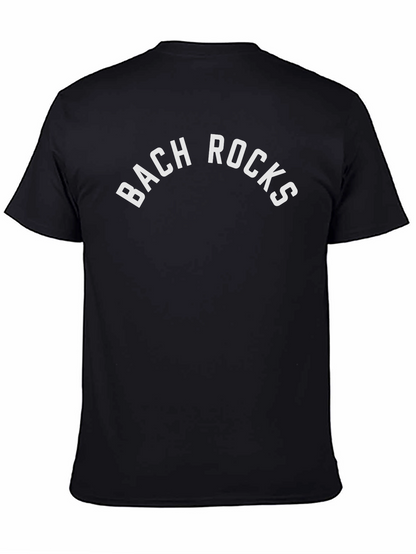 Bach Rocks Graphic Tee - Black Cotton T-Shirt