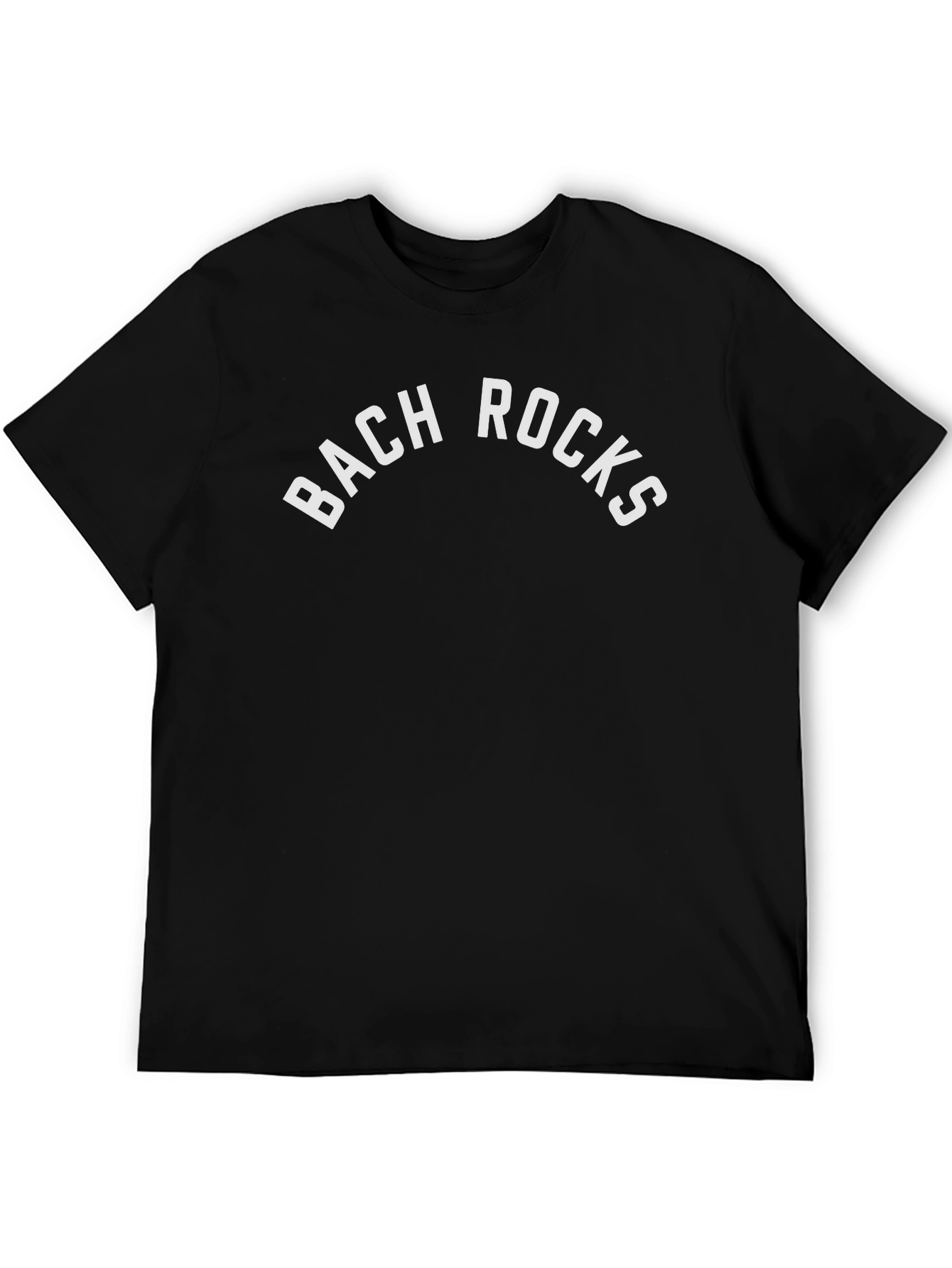 Bach Rocks Graphic Tee - Black Cotton T-Shirt