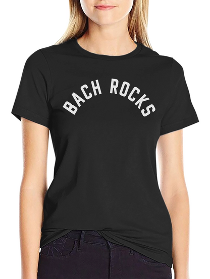 Bach Rocks Graphic Tee - Black Cotton T-Shirt