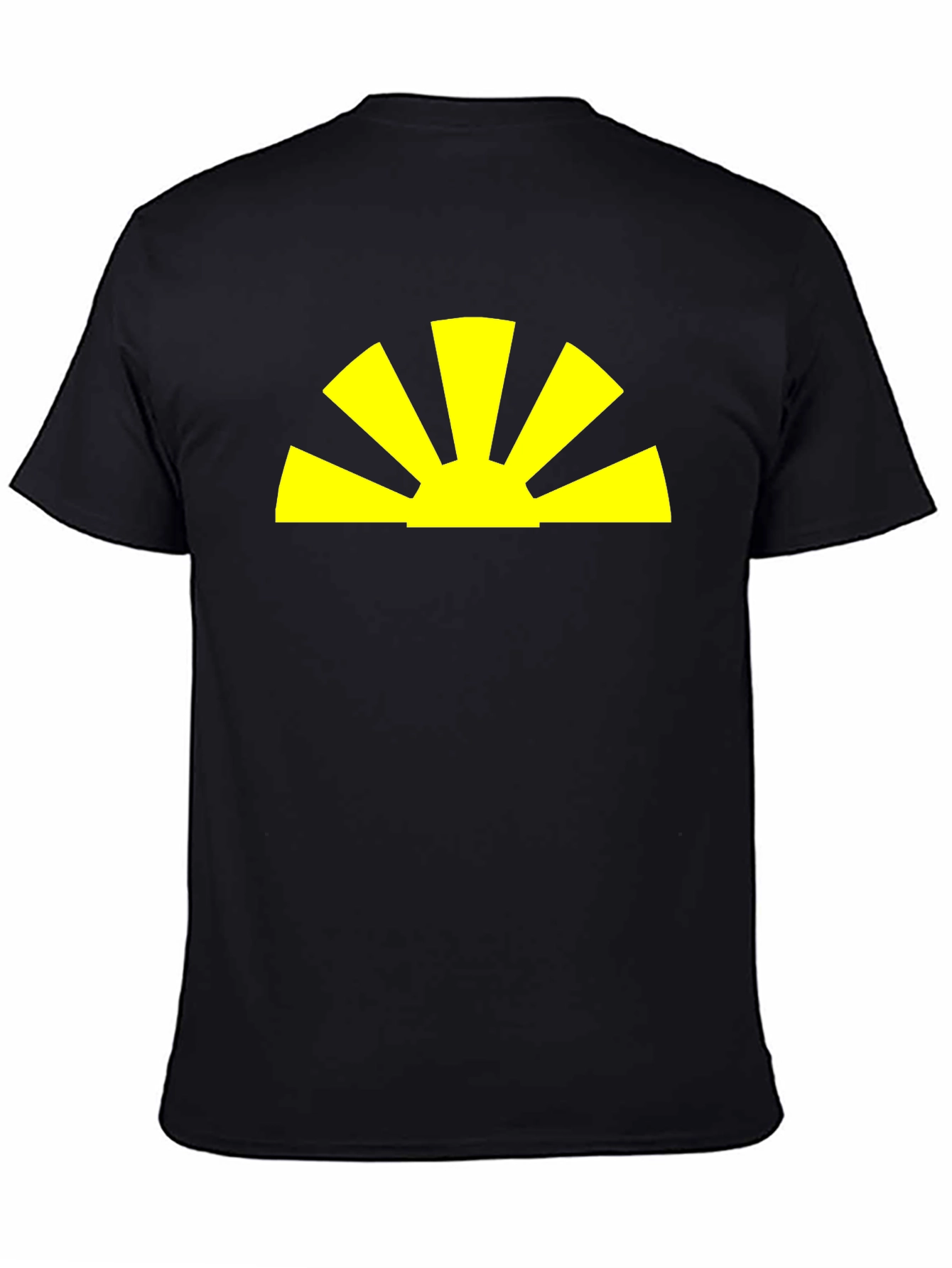 Radiant Sunrise Graphic Tee - Black Cotton Blend