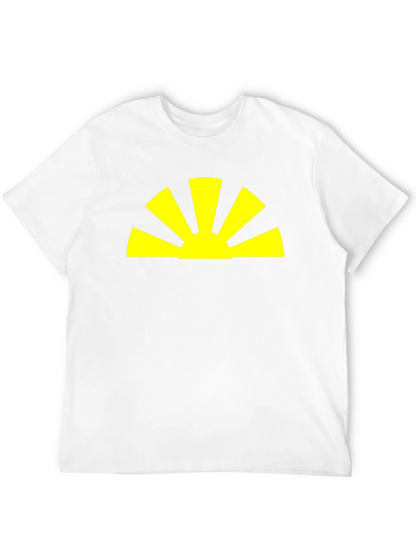 Radiant Sunrise Graphic Tee - Black Cotton Blend