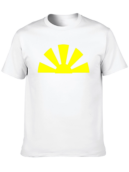 Radiant Sunrise Graphic Tee - Black Cotton Blend