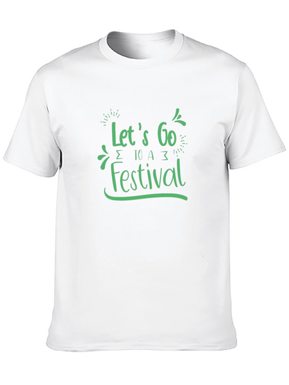 Lets Go to a Festival Black Graphic Tee