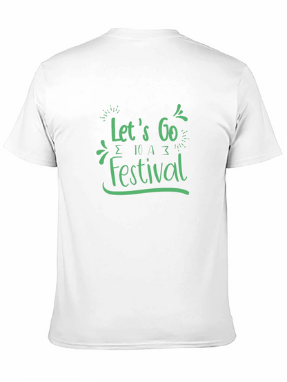 Lets Go to a Festival Black Graphic Tee