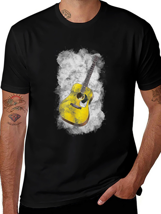 Guitar Graphic Black T-Shirt