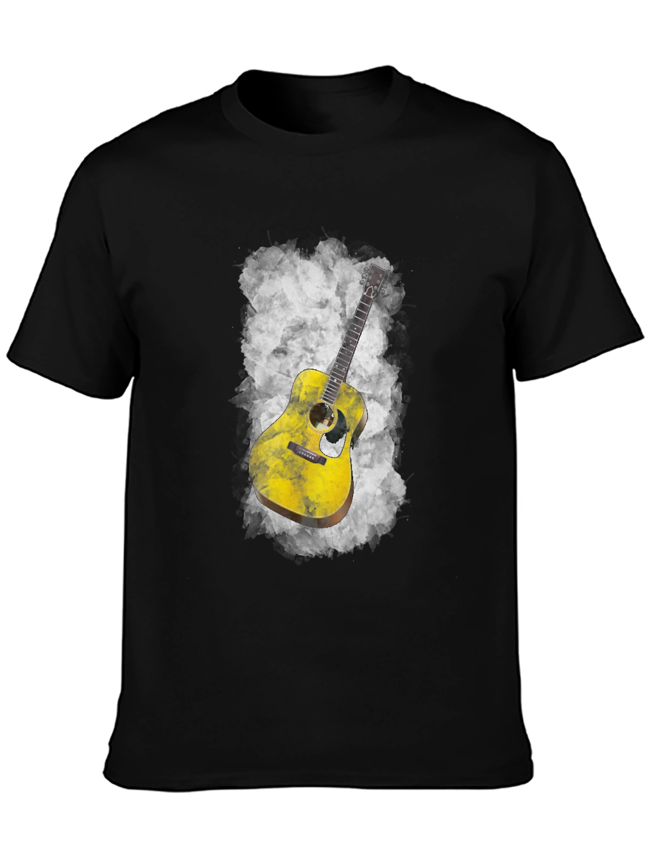 Guitar Graphic Black T-Shirt