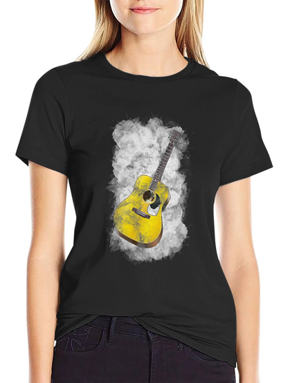 Guitar Graphic Black T-Shirt