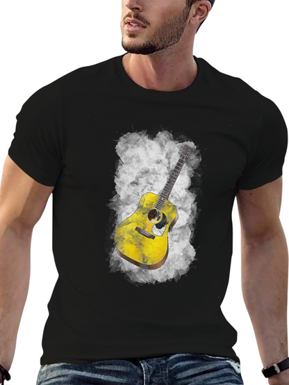Guitar Graphic Black T-Shirt
