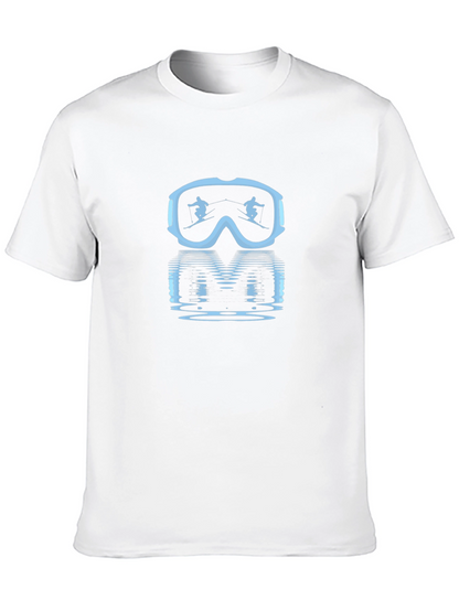Ski Goggles Reflection Graphic Tee - Black