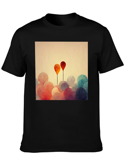Balloon Art Graphic Tee - Modern Abstract Design