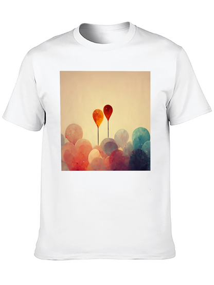 Balloon Art Graphic Tee - Modern Abstract Design