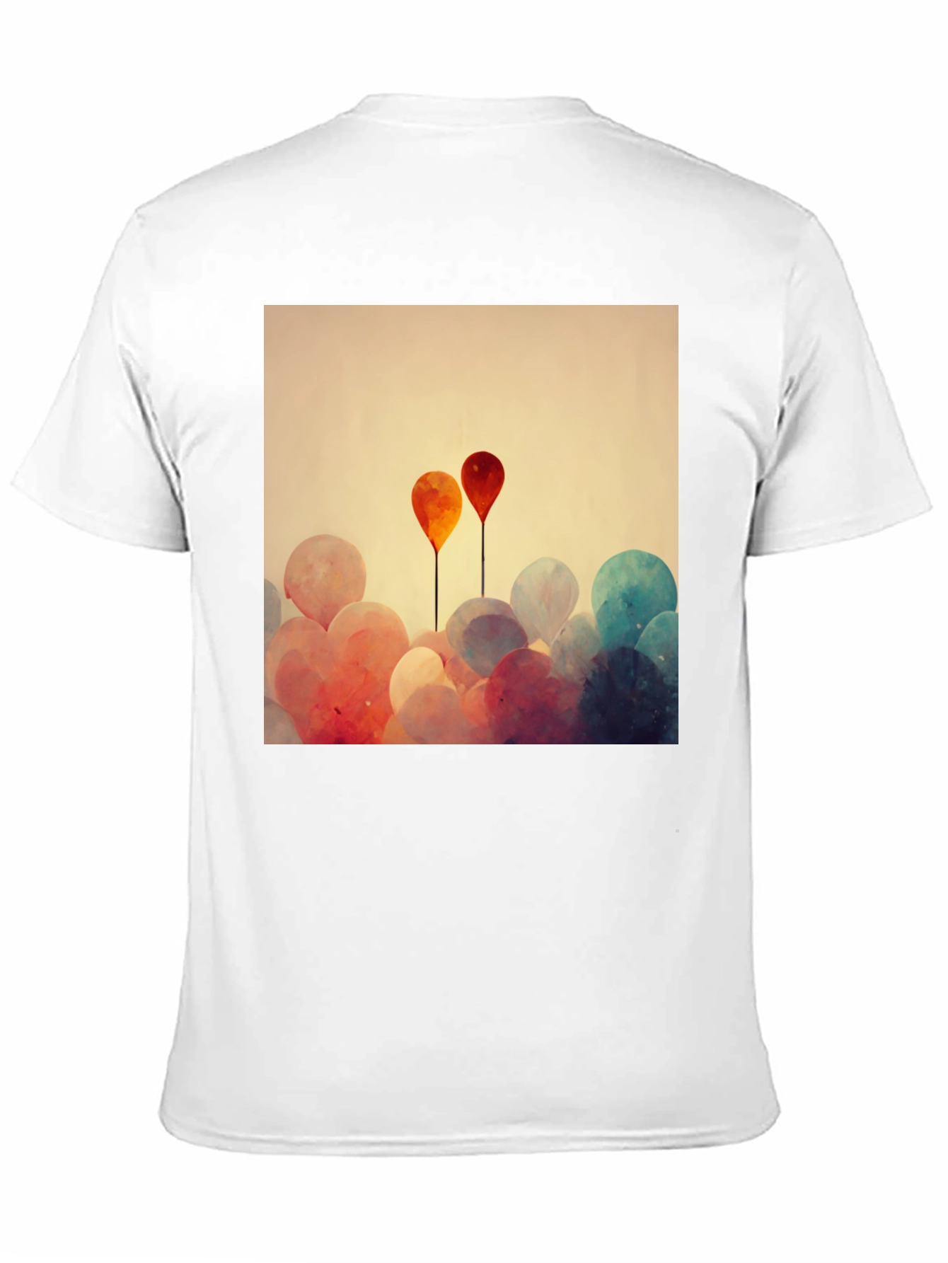 Balloon Art Graphic Tee - Modern Abstract Design