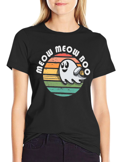 Meow Meow Boo Ghost Tee