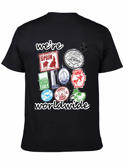 Were Worldwide Travel Stamp T-Shirt
