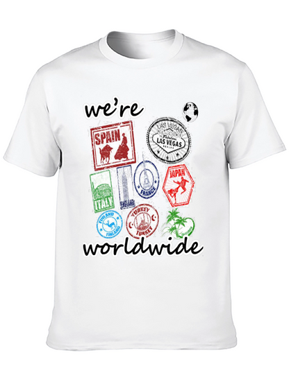 Were Worldwide Travel Stamp T-Shirt