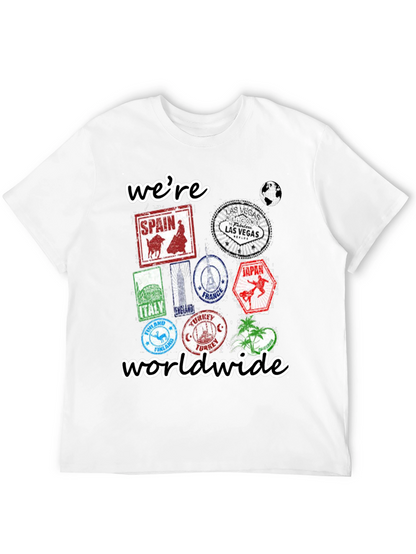 Were Worldwide Travel Stamp T-Shirt