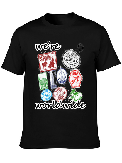 Were Worldwide Travel Stamp T-Shirt