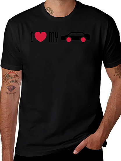 I Love My Car Black Graphic Tee