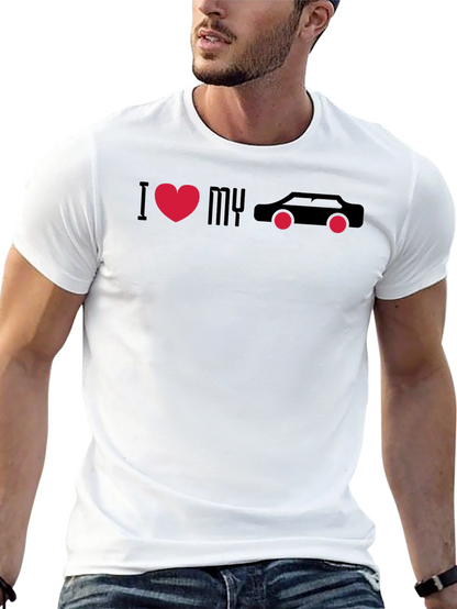 I Love My Car Black Graphic Tee