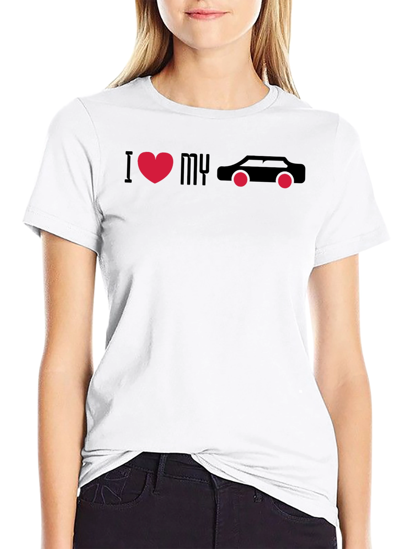 I Love My Car Black Graphic Tee