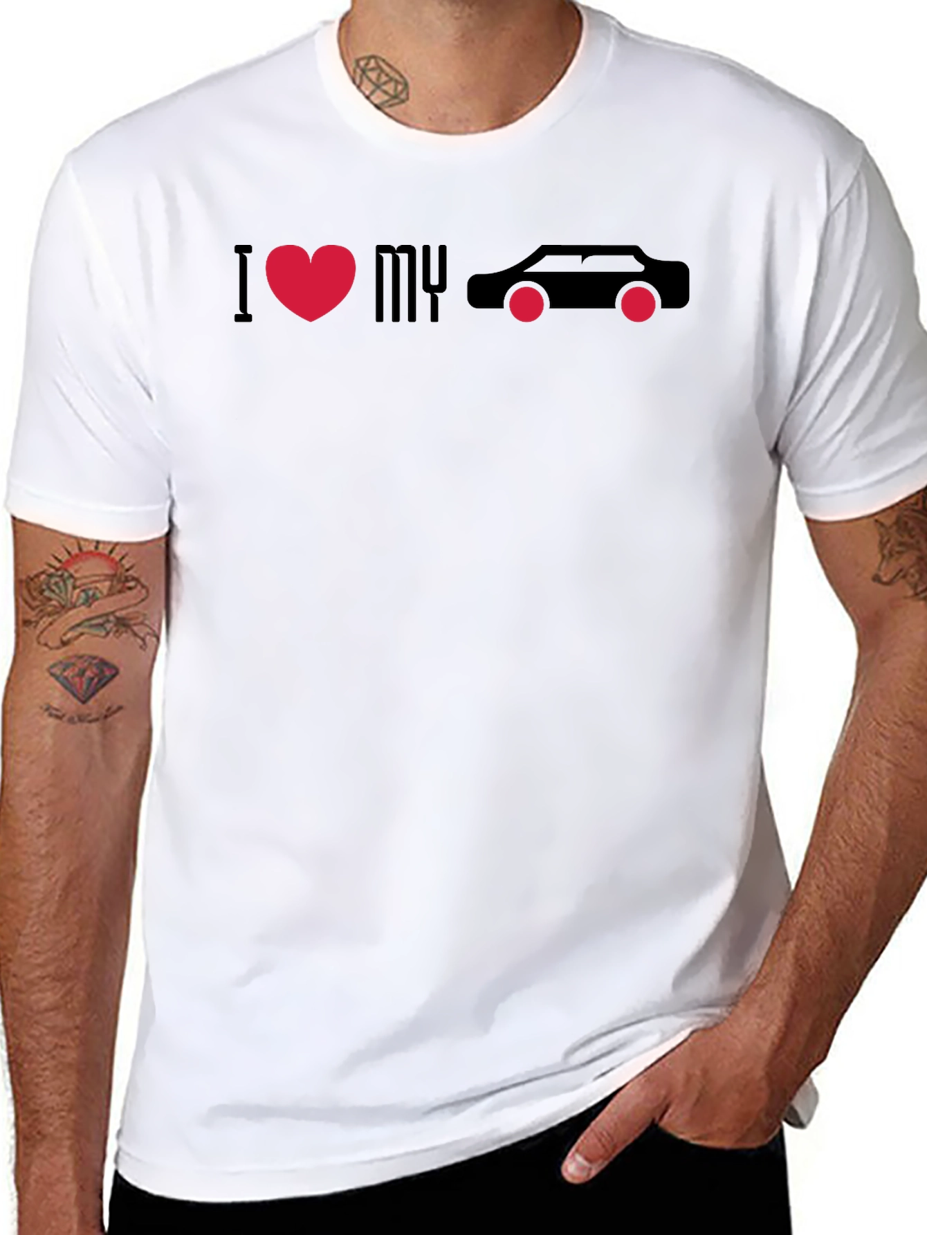 I Love My Car Black Graphic Tee