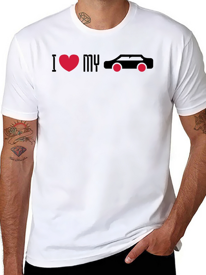 I Love My Car Black Graphic Tee