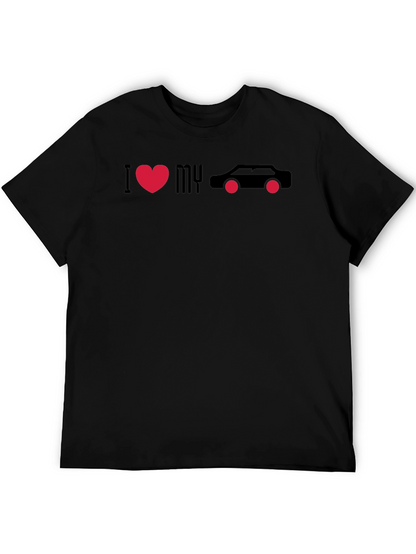 I Love My Car Black Graphic Tee