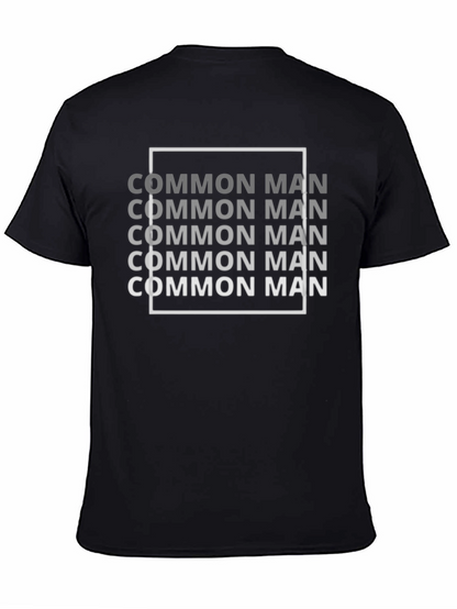 Common Man Graphic Tee - Black Casual Shirt