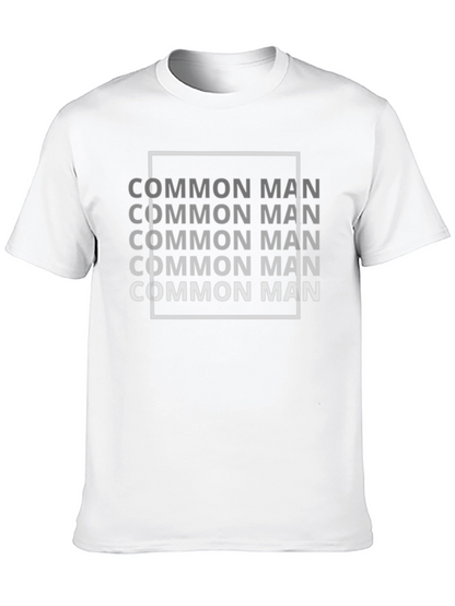 Common Man Graphic Tee - Black Casual Shirt