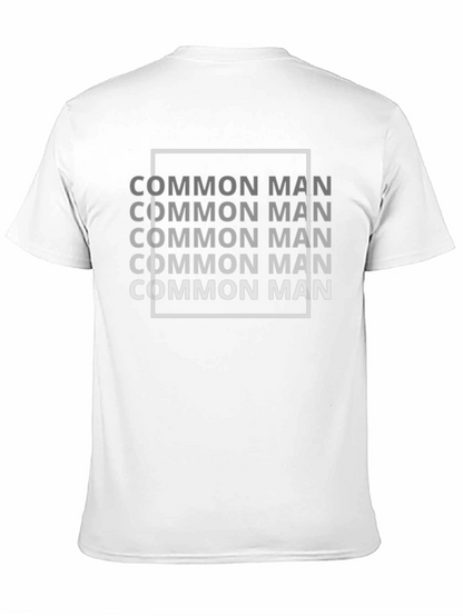 Common Man Graphic Tee - Black Casual Shirt