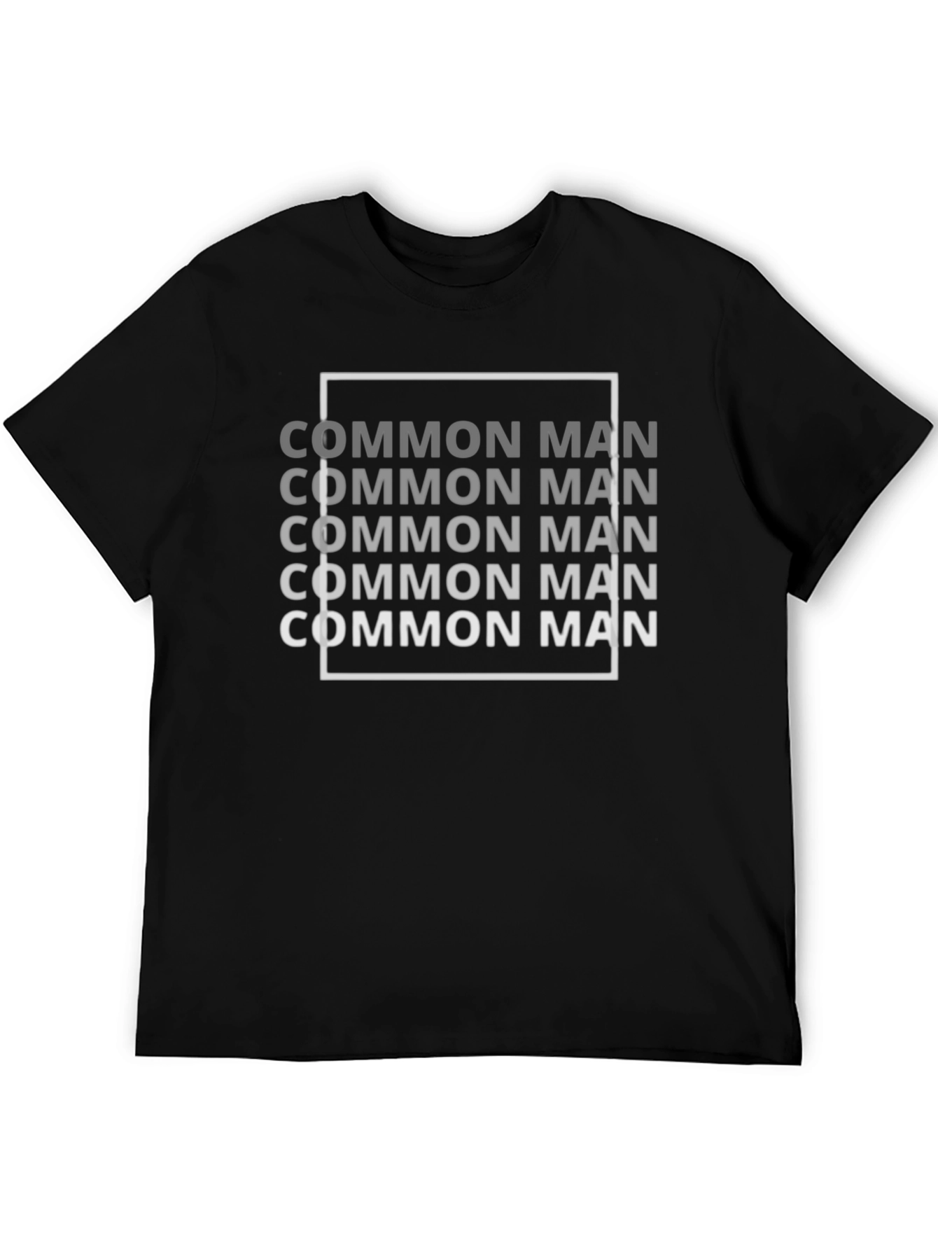 Common Man Graphic Tee - Black Casual Shirt
