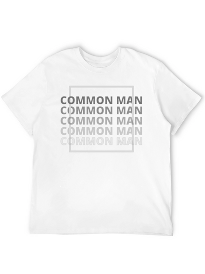 Common Man Graphic Tee - Black Casual Shirt