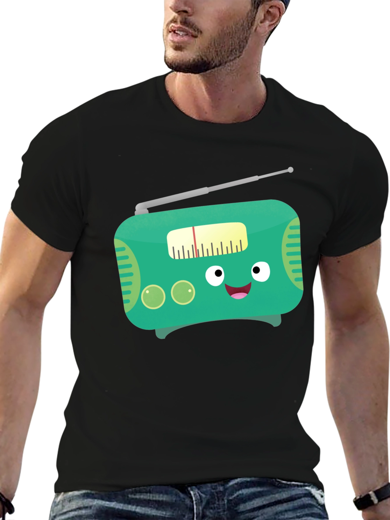 Funny Cartoon Radio Graphic Tee
