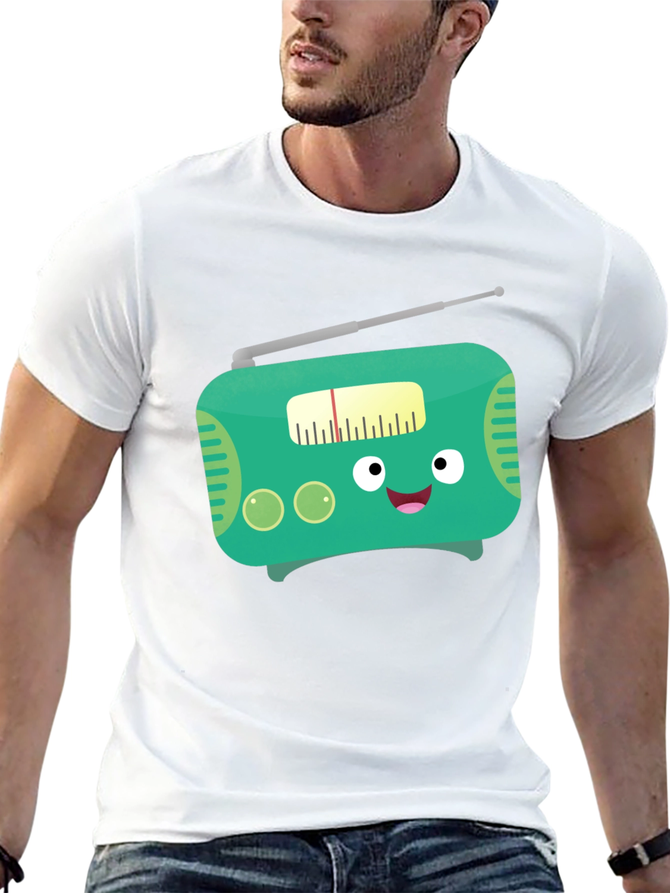 Funny Cartoon Radio Graphic Tee