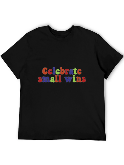 Celebrate Small Wins Graphic Tee - Black