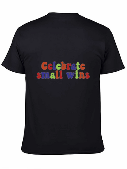 Celebrate Small Wins Graphic Tee - Black