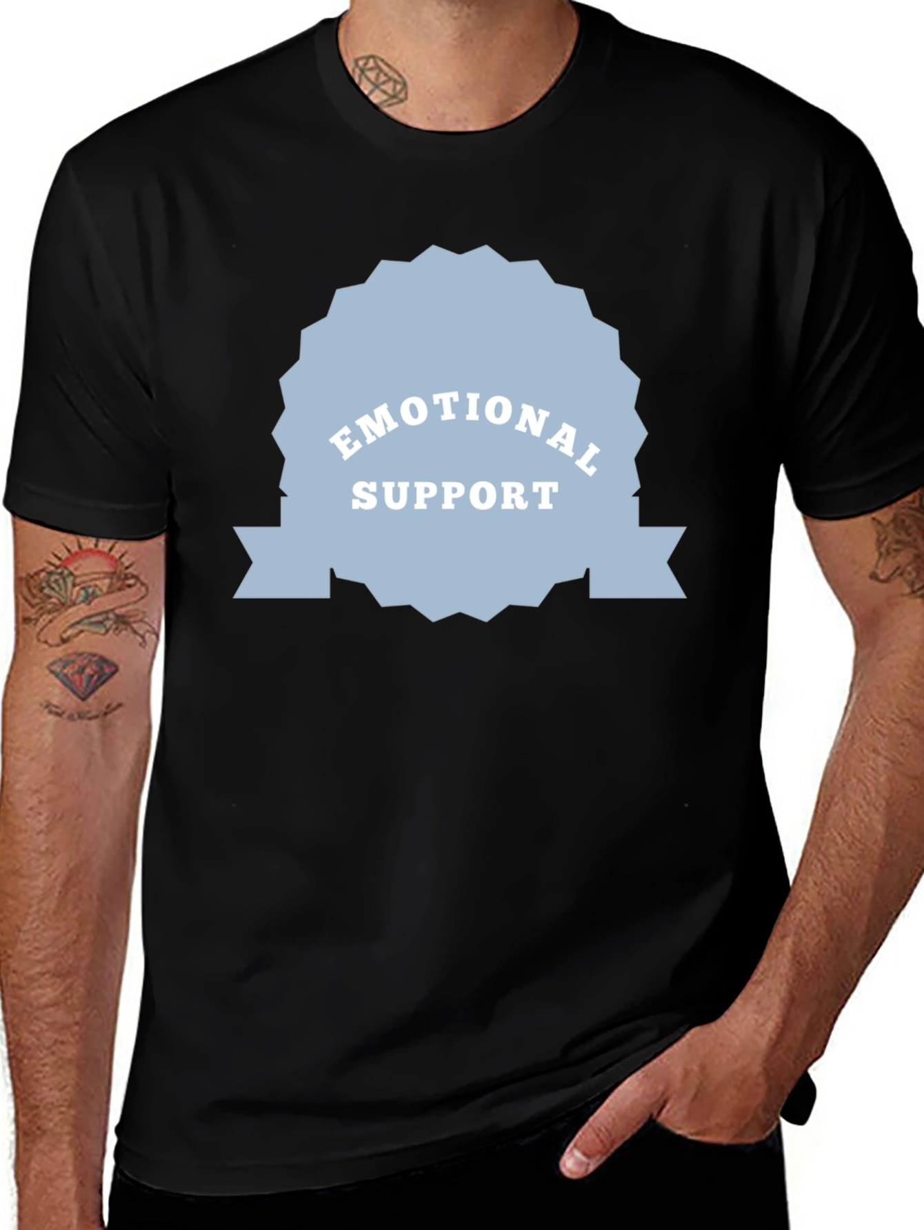 Emotional Support Black Tee