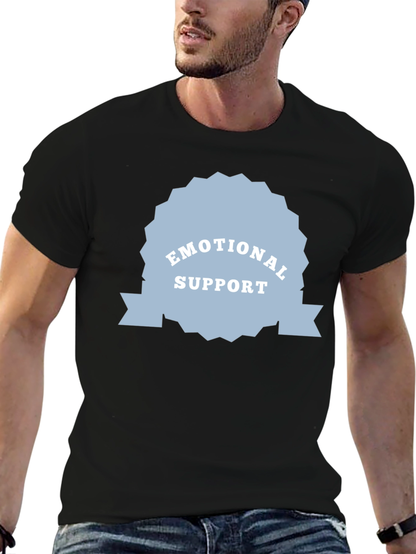Emotional Support Black Tee