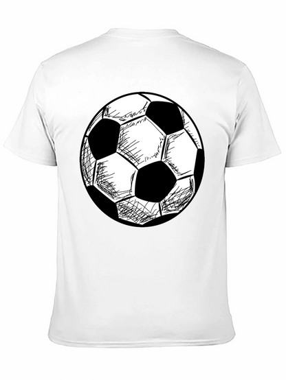 Soccer Ball Graphic T-Shirt - Black Cotton Tee