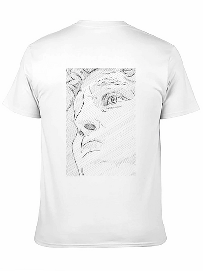 Abstract Face Graphic Black T-Shirt