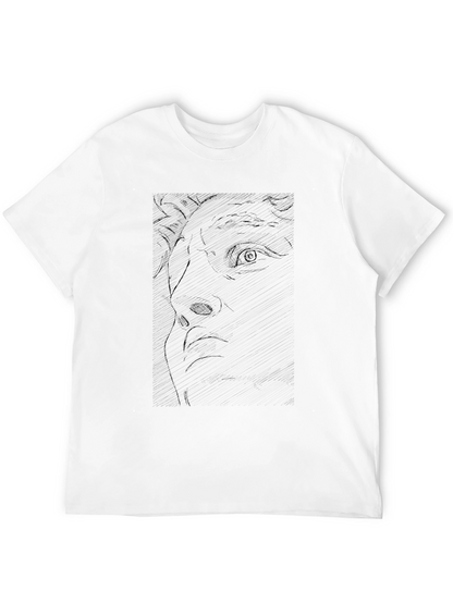 Abstract Face Graphic Black T-Shirt